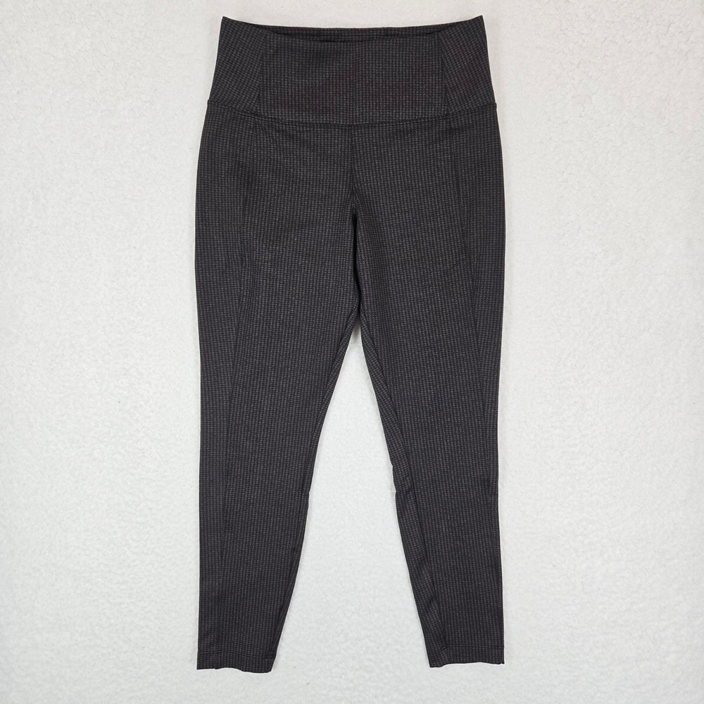 Athleta Women Delancey Houndstooth Tight Leggings‎ SP Brown Pull-On Skinny
